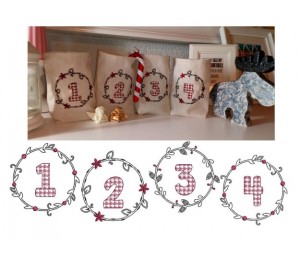 Stickdatei - Adventskränze